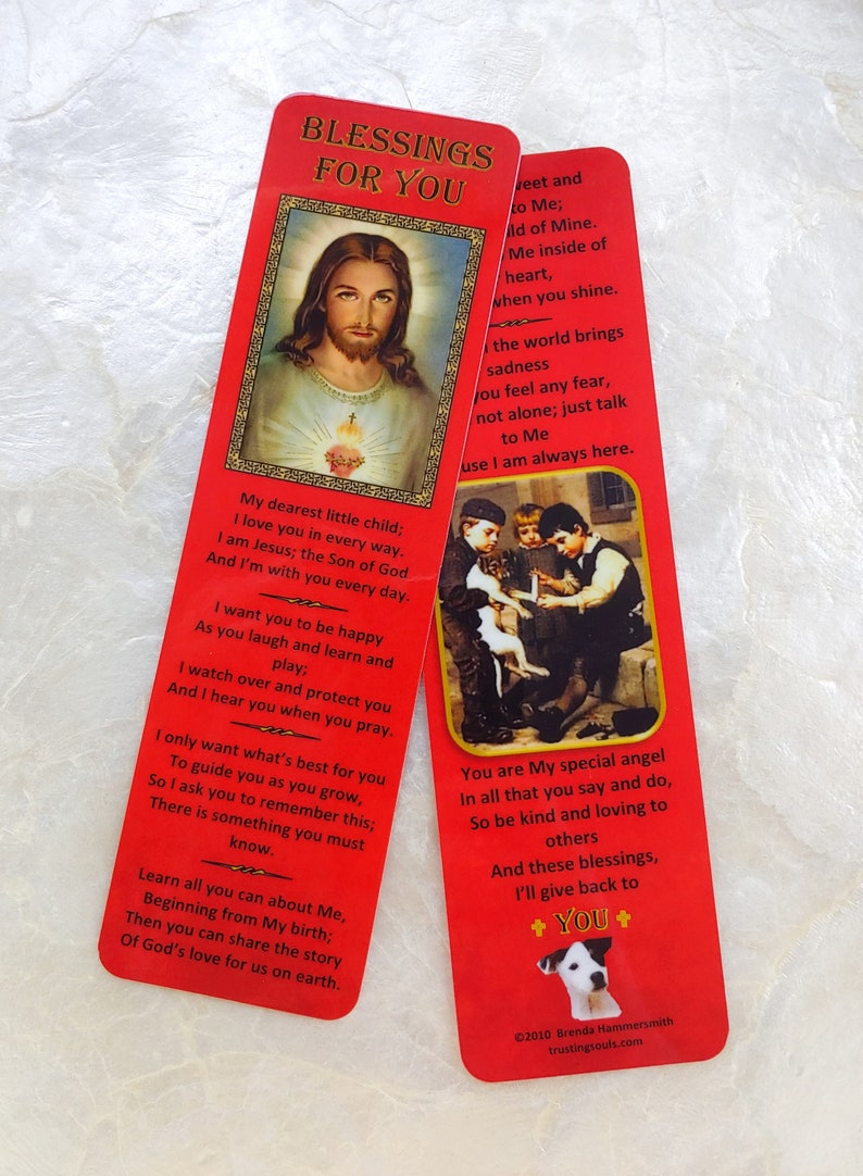 Christian Child Bookmark & Cross BraceletBlessings For You PrayerTeaching About JesusSunday School GiftYouth Group GiftTrusting Souls image 9