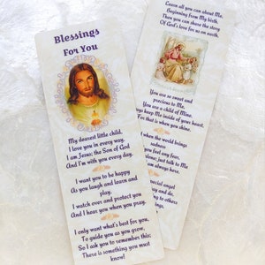 Christian Child Bookmark & Cross BraceletBlessings For You PrayerTeaching About JesusSunday School GiftYouth Group GiftTrusting Souls image 5