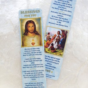 Christian Child Bookmark & Cross BraceletBlessings For You PrayerTeaching About JesusSunday School GiftYouth Group GiftTrusting Souls image 2