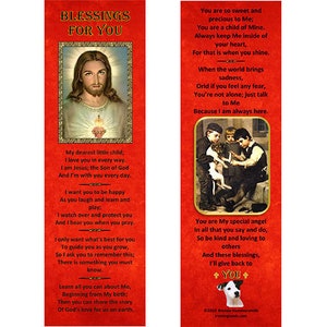 Christian Child Bookmark & Cross BraceletBlessings For You PrayerTeaching About JesusSunday School GiftYouth Group GiftTrusting Souls image 10