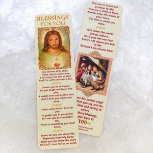 Christian Child Bookmark & Cross BraceletBlessings For You PrayerTeaching About JesusSunday School GiftYouth Group GiftTrusting Souls image 7