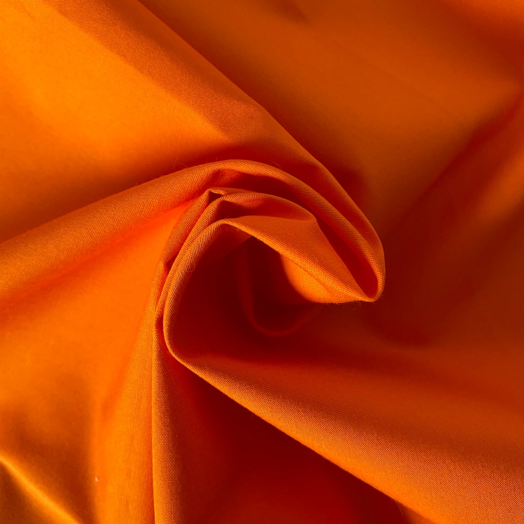 Orange Cotton Fabric Bright Cotton Fabric 100 Cotton Etsy UK