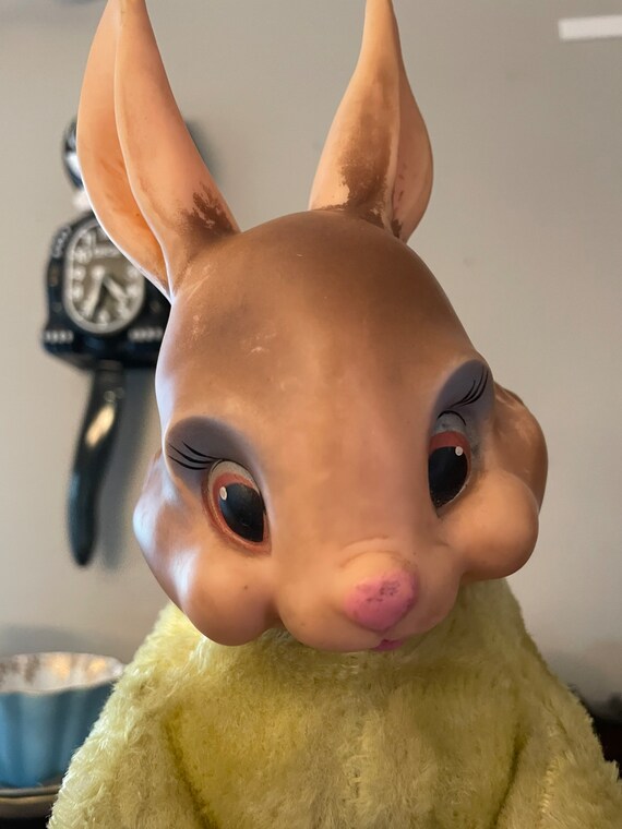 HTF Vintage Ideal Toy Rubber Face Rabbit Plush - Etsy