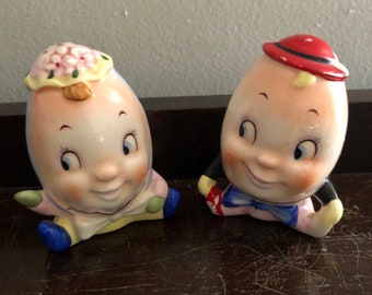 Vintage Humpty Dumpty Salt and Pepper Shakers