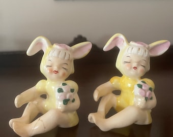 Vintage Bunny Candle Huggers