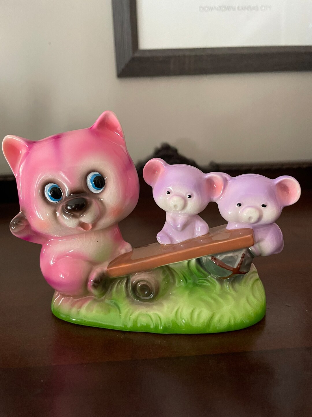 Vintage Kitch Teeter Totter Figurine Etsy