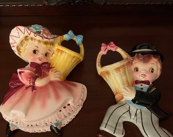 Vintage Lefton Miss Priss Salt and Pepper Set, Miss Priss