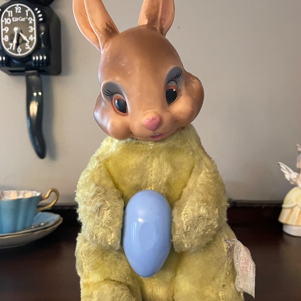 Rubber Rabit Rubber Face Plush Rabbit - Etsy