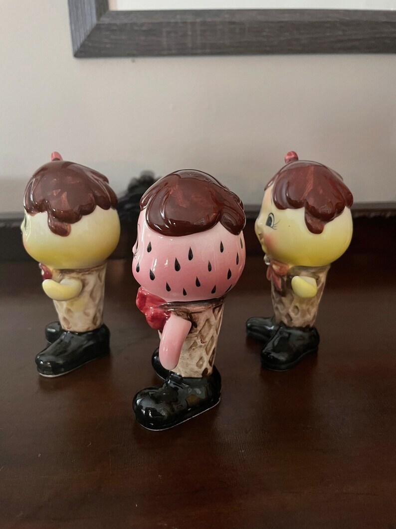 Enesco Anthropomorphic Ice Cream Shakers Etsy