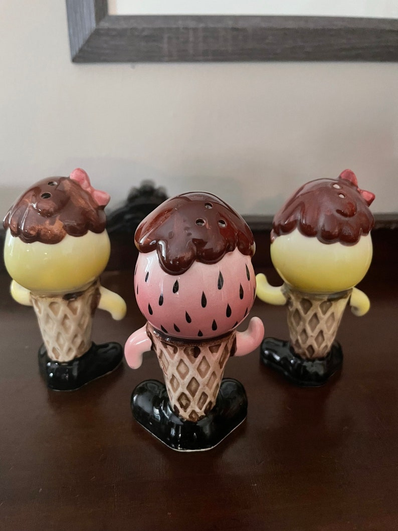 Enesco Anthropomorphic Ice Cream Shakers Etsy