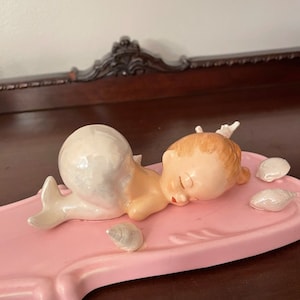 Vintage ceramic mermaid