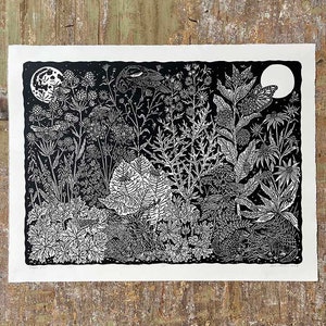 Prairie b+w on Paper by Wendi Dibbern - Original Handprinted Artwork