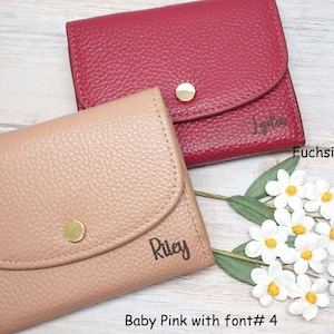 Slim Leather Card Wallet with Coin Pouch - Bifold Design