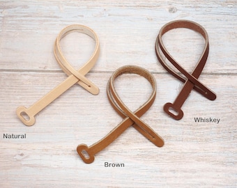 Oil Tanned Leather Purse Charm Strap: Detachable Bag charm Accessory