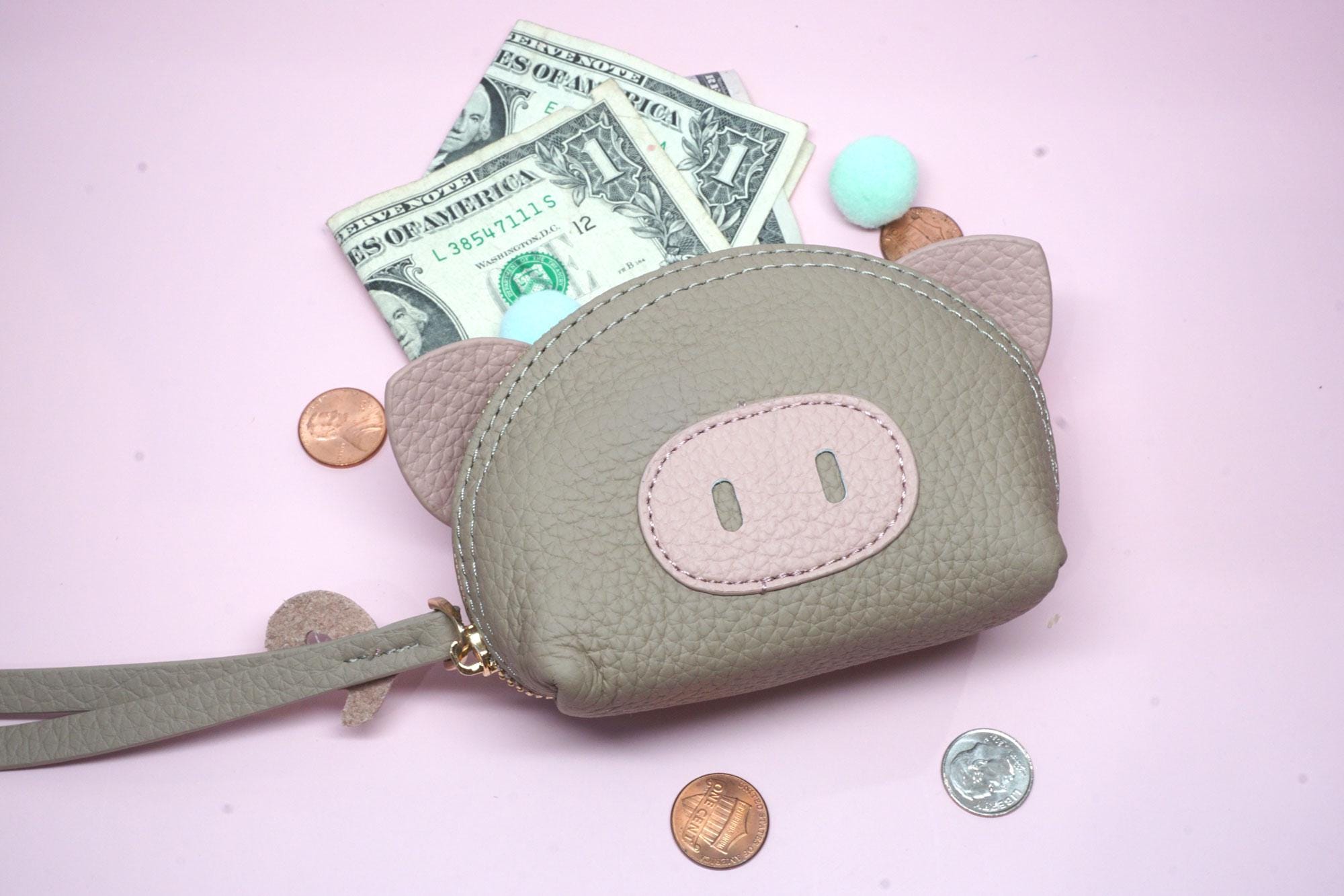 Ebay Genuine Leather Soft Leather Coin Purse Leather Pig Coin Purse: Zipper  Pouch Mini Wallet