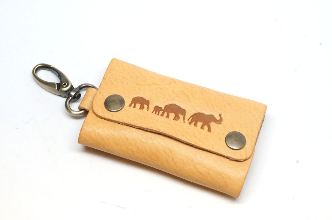Leather Key Case, Leather Key Case With Snap Hook,leather Key Case With ...