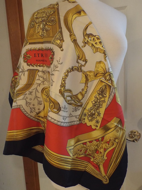 Authentic Hermes ETRIERS Scarf With Box, Gift, Her