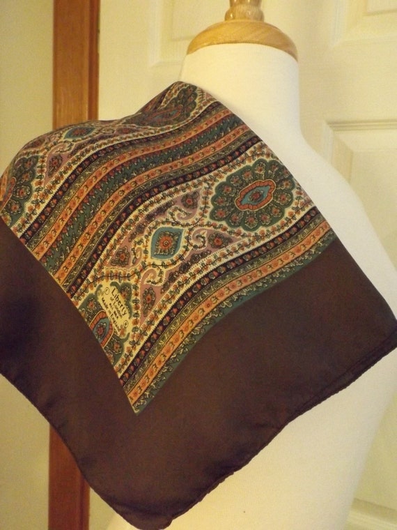 Liberty of London Silk Designer Scarf, Retro Fashi