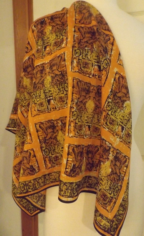 Vera Neumann Ladybug Autumn Colors Silk & Wool Sca