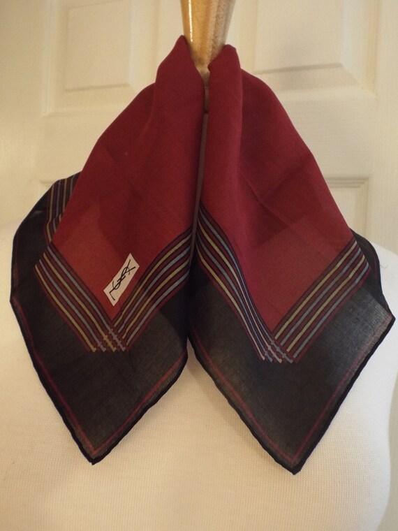Vintage YvesSaintLaurent Handkerchief NWOT, Cotto… - image 3