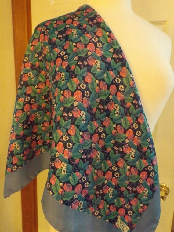 Liberty of London Strawberry Design Silk Scarf, Re