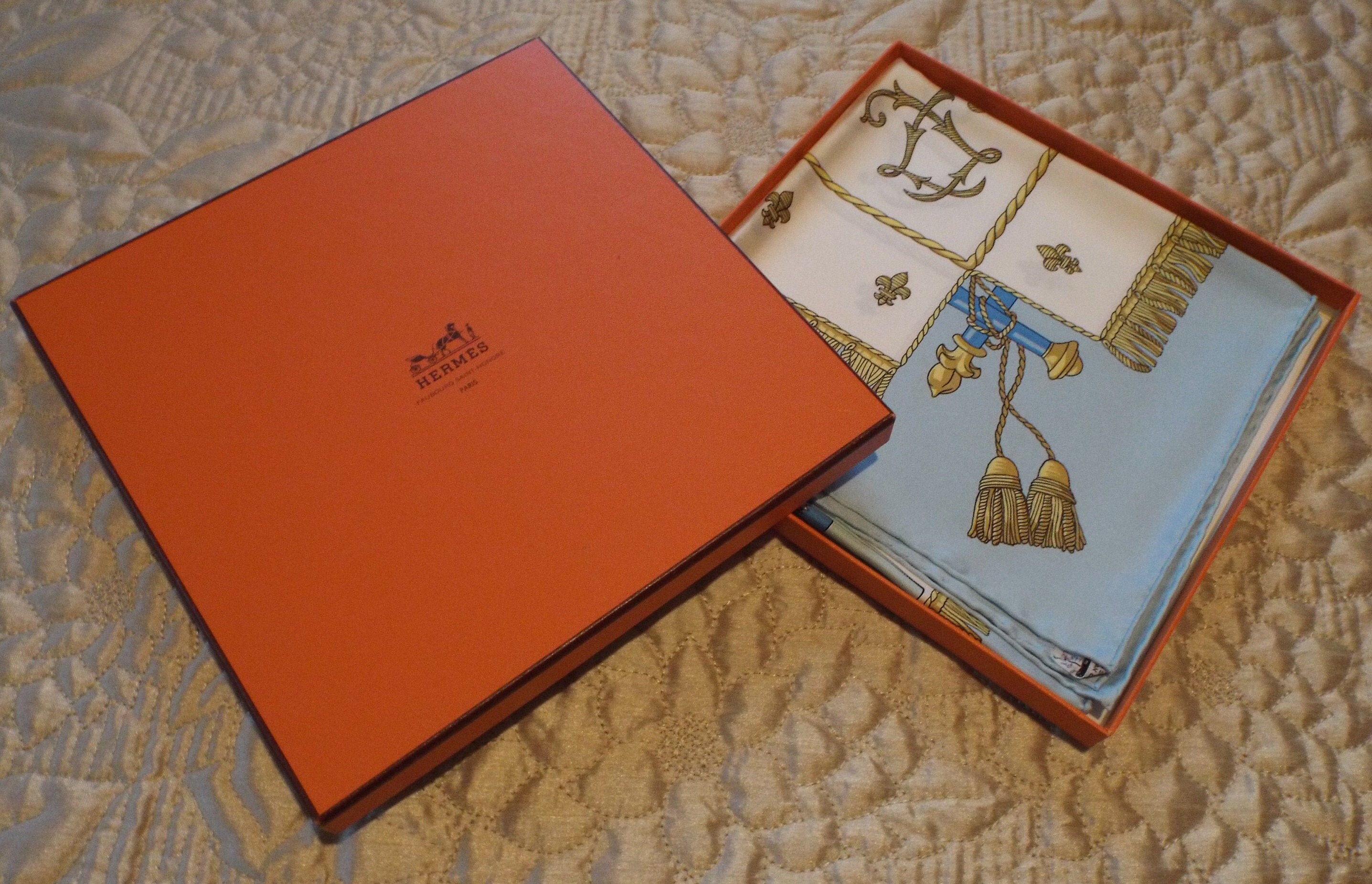 Authentic Hermes VUE DU CARROSSE Scarf With Box Gift Hermès | Etsy