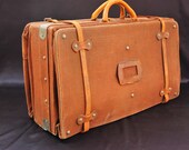 Large French Antique Travel Case Bag