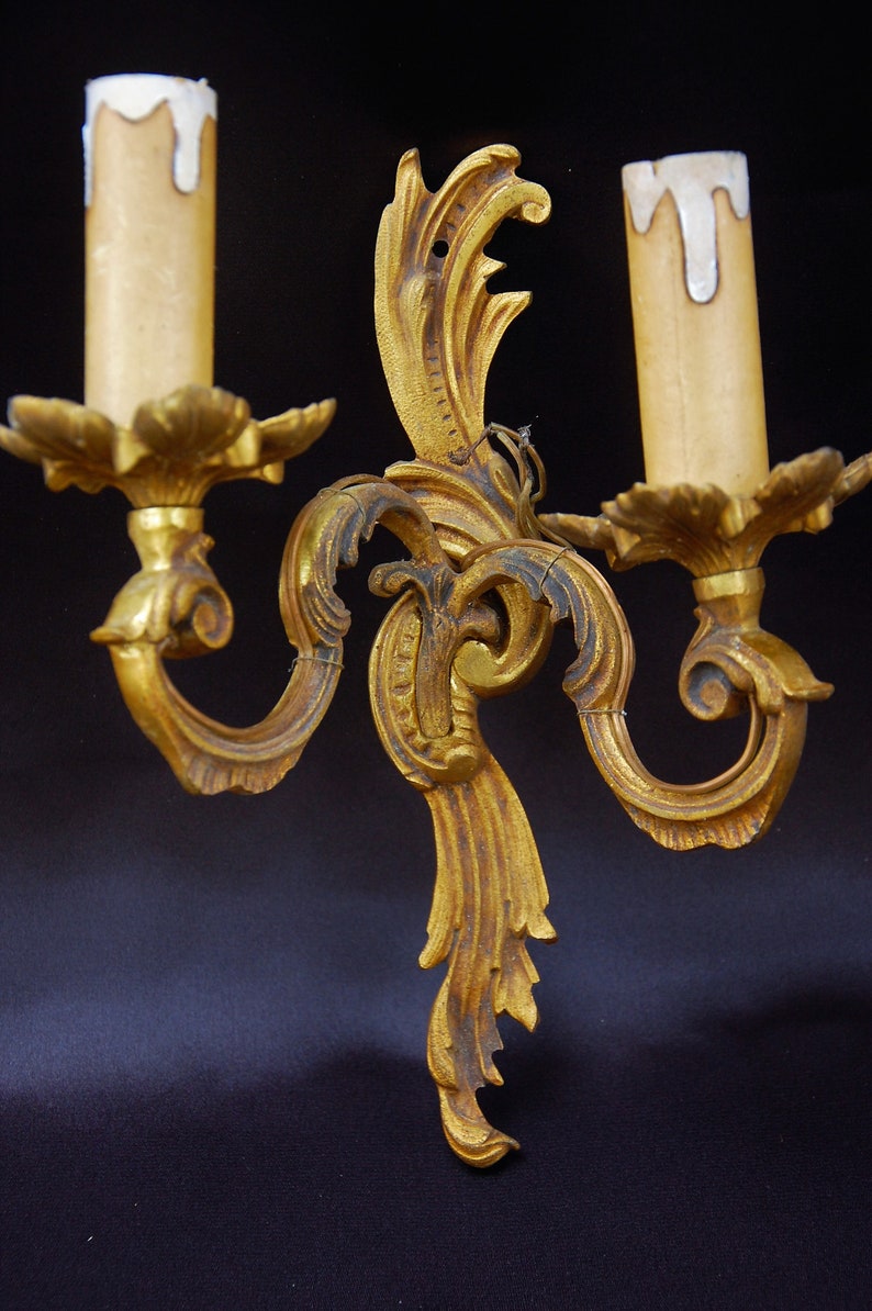 French Antique Chandelier and Sconces