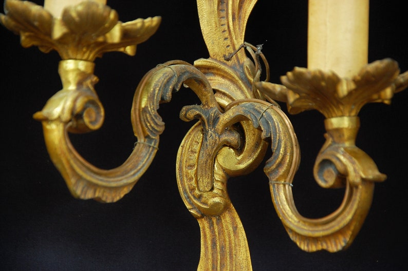 French Antique Chandelier and Sconces