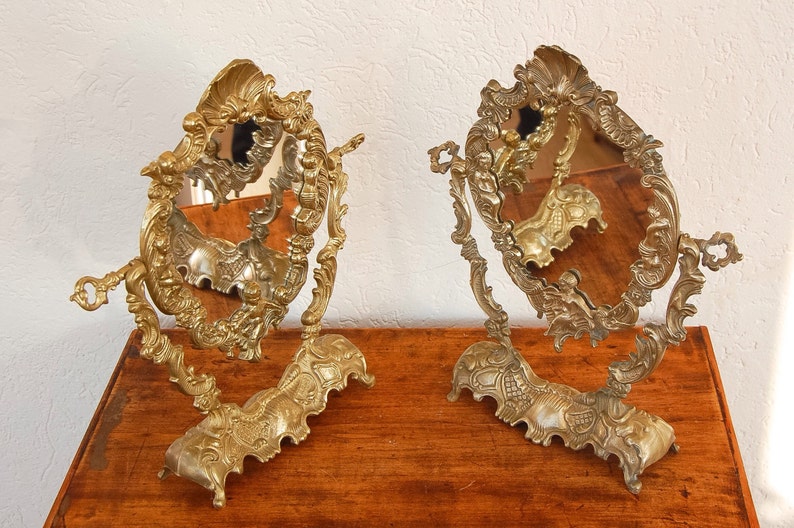 French Antique Pair of Mirrors Etsy