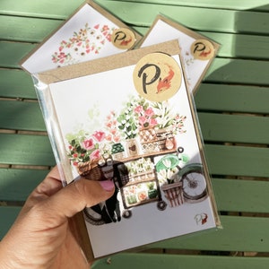 Set de 2 cartes postales Chats fleuristes image 6