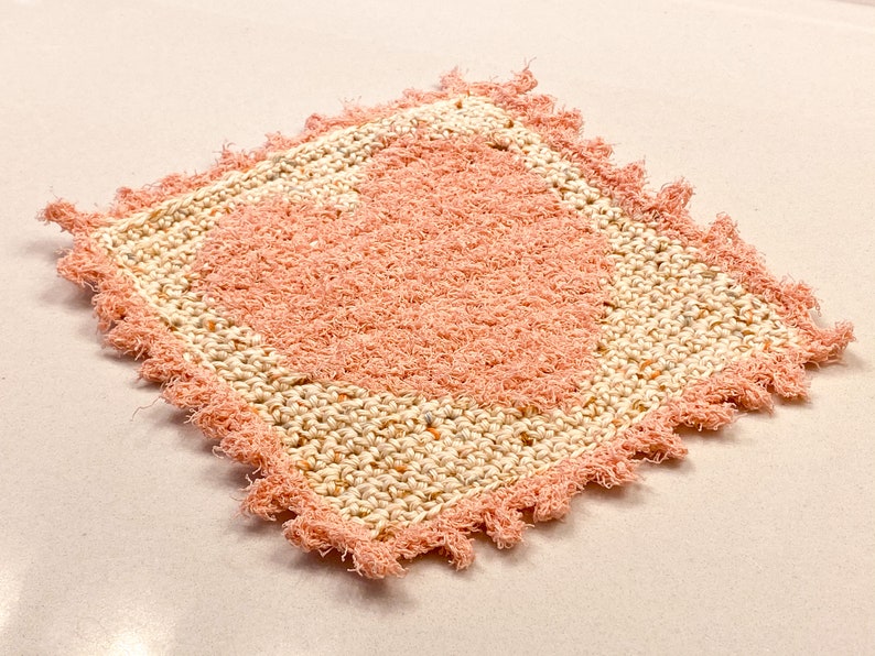 Easy Valentine's Day Crochet Washcloth Crochet Pattern image 2
