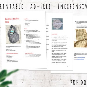 Bobble Hobo Bag Crochet Pattern - INSTANT DOWNLOAD - Etsy