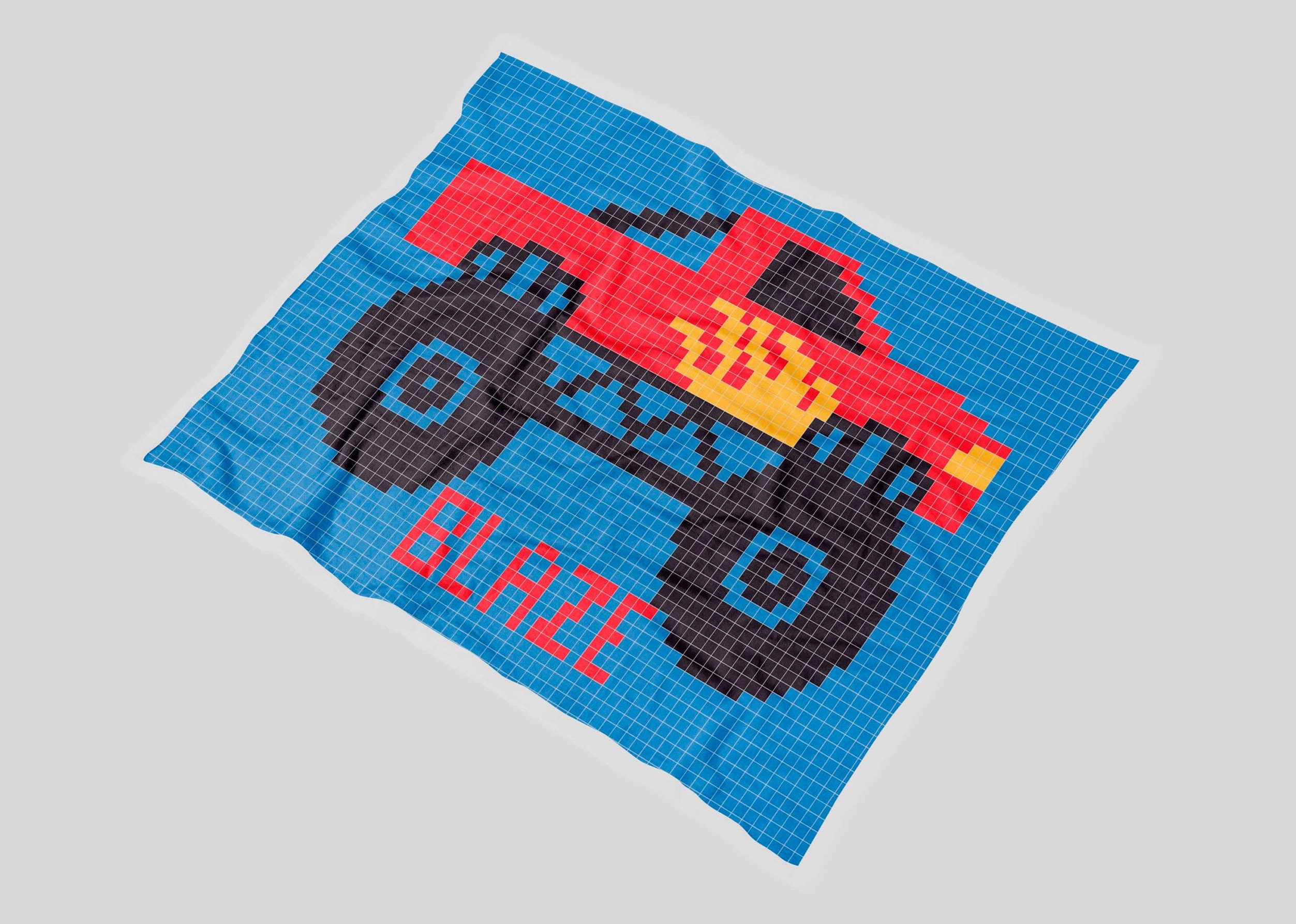 Custom Pattern With Name C2C Crochet Monster Truck Blanket Etsy