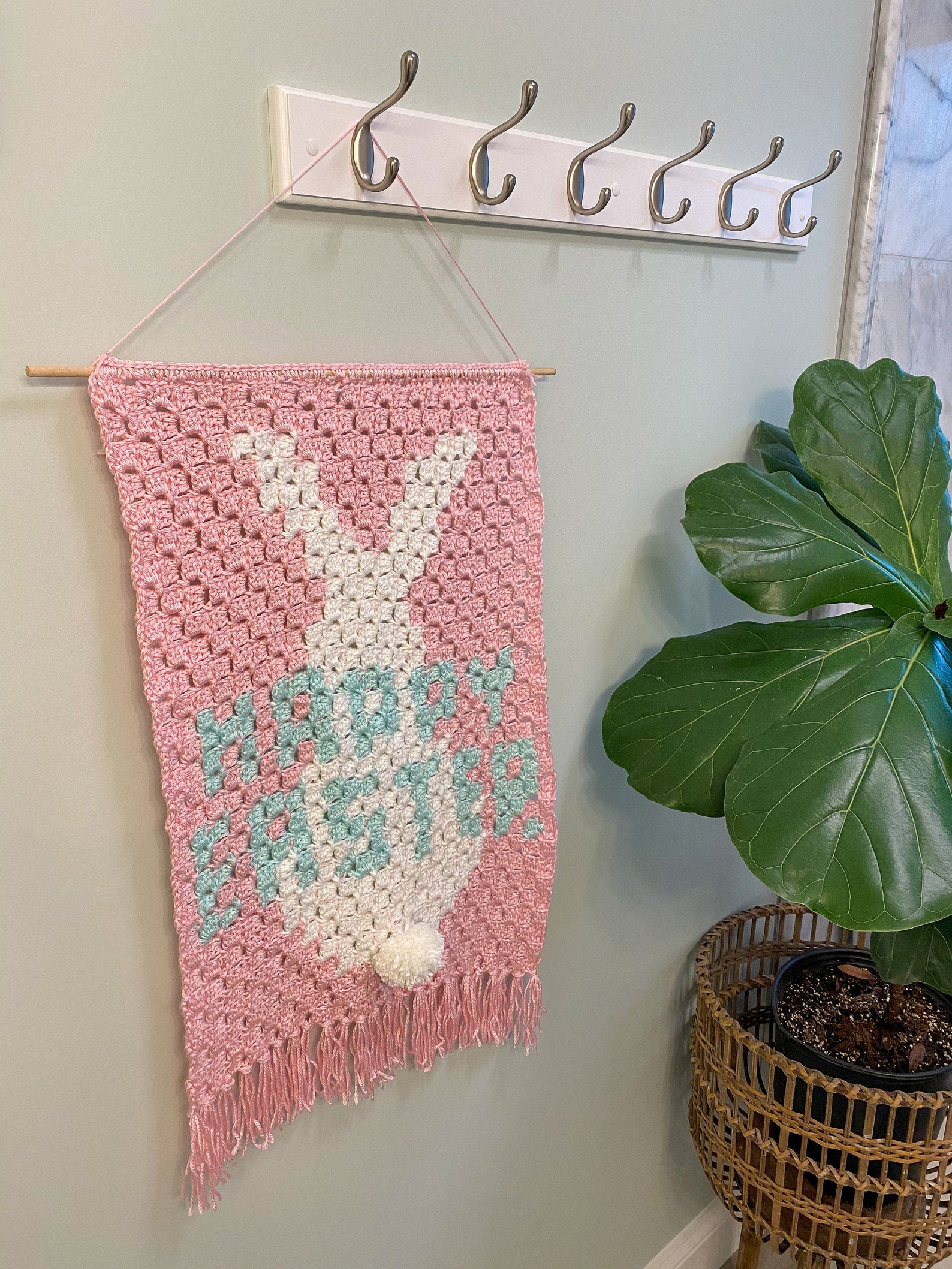 Easter C2C Wall Hanging Crochet Pattern INSTANT DOWNLOAD Etsy