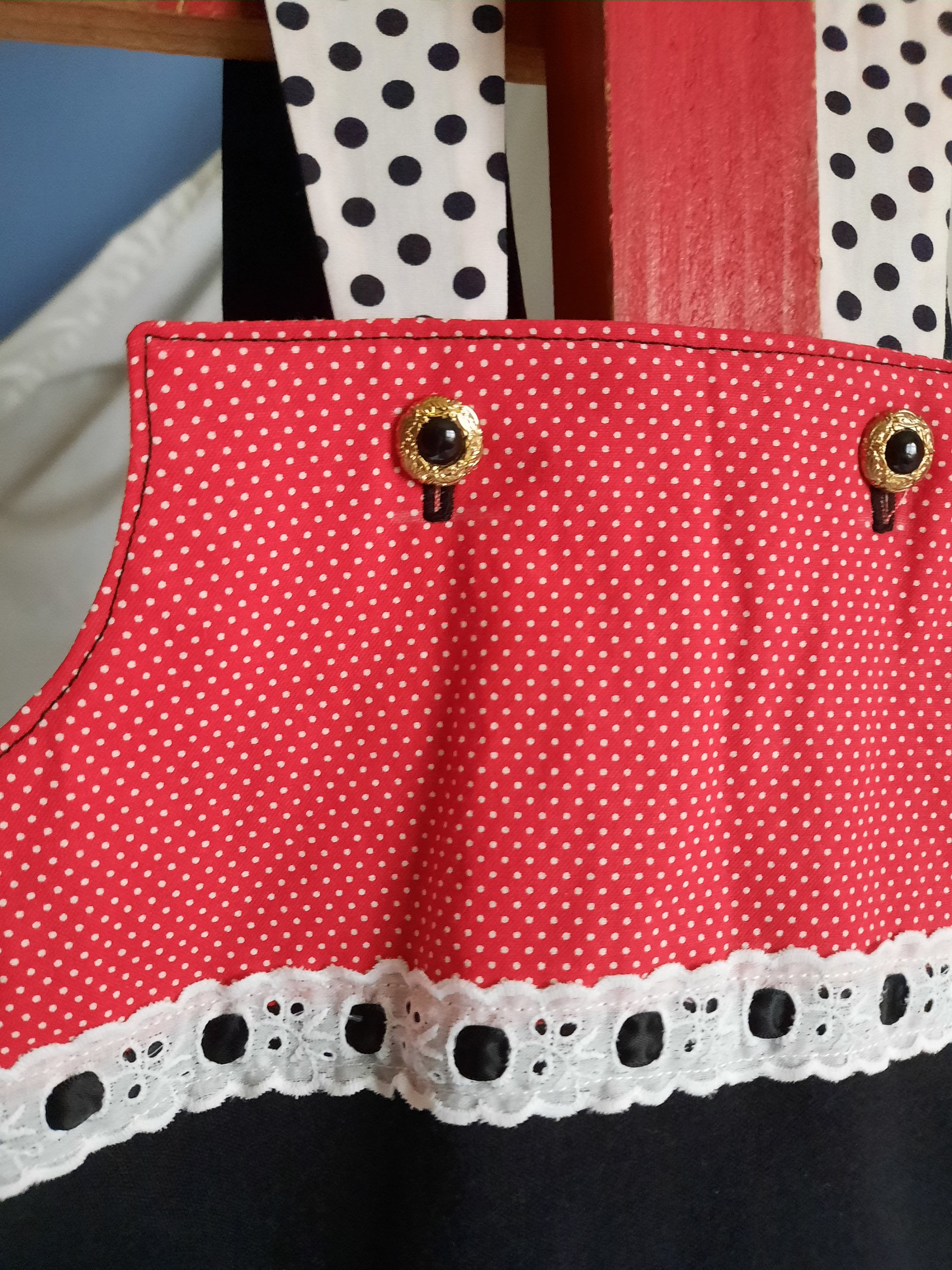 Red polka dot jumper best sale