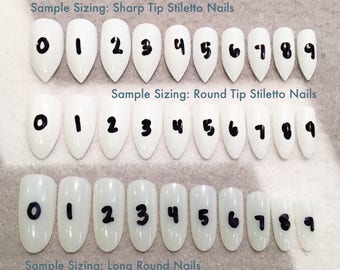 Sample Size Nail Set, Faux Nails, Fake Nails, Sample Nails, Tester Nails, Sample Size Nails, Glue On Nails, Nail Style, Size Guide