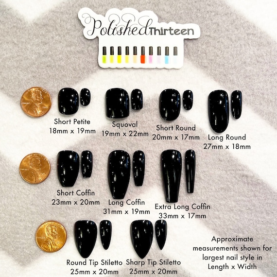 Black acrylic 2024 nails with glitter