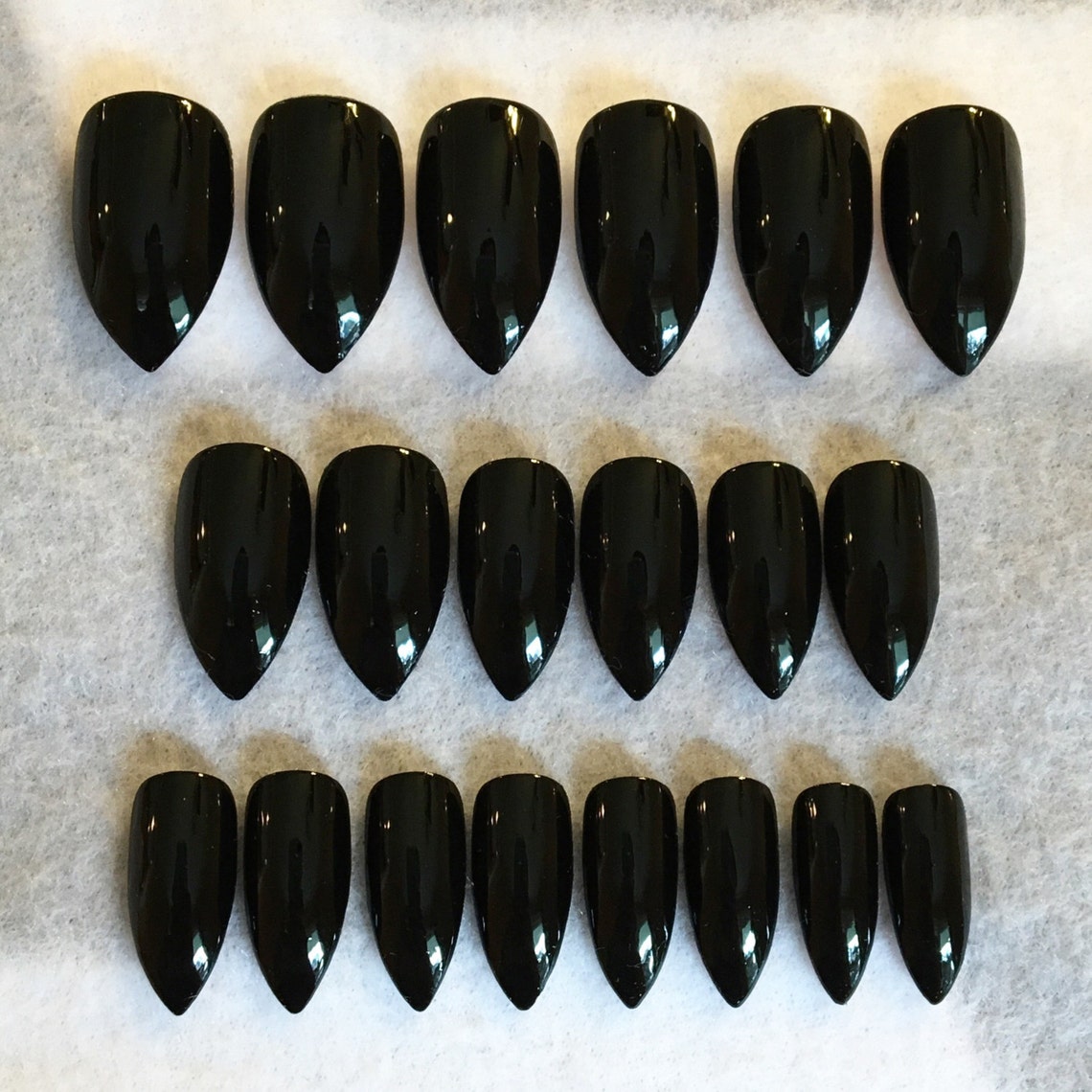 Black Fake Nails Faux Nails Glue on Nails Black Dark - Etsy