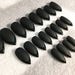 Black Matte And Gloss Fake Nails, Faux Nails, Gloss Tips, French Tips, Stiletto Nails, Glue On Nails, Black Nails, Matte Nails