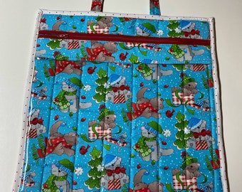 Christmas Kittens Cross Stitch Project Bag