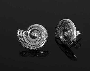 Sterling Silber Unikat Statement Ohrringe | Architektonische Silberohrringe | Moderne Silberohrringe