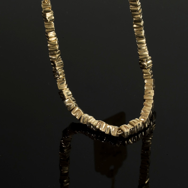 Small 18k Gold Beads Necklace 18k Solid Gold Necklace for Etsy