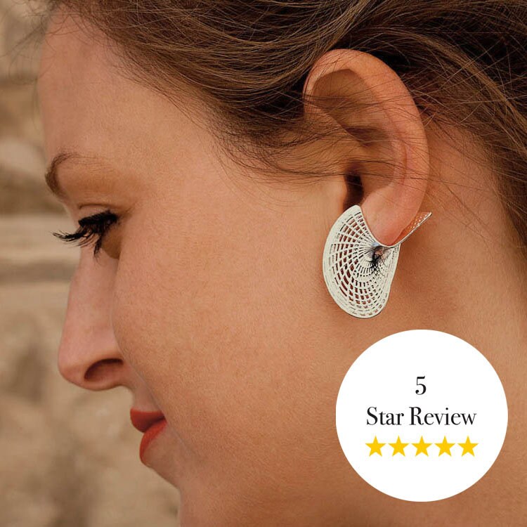 Contemporary Sterling Silver Twist Earrings - Etsy