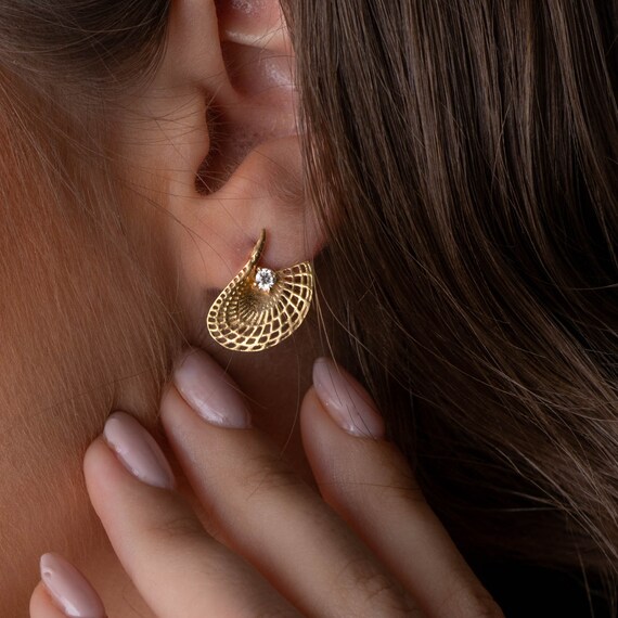 Etsy 18k gold earrings deals