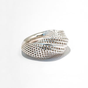 Zeitgenössischer Sterling Silber Ring | Unikat Ring |Skulpturaler Ring | Bio Ring für Frauen |