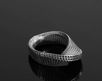 Sterling Silver ring | Architecture Woman Statement Ring |  |Modern Unique Contemporary ring | fine jewelry |sophisticated ring for her