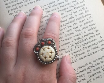 Antique Button Ring - Etsy