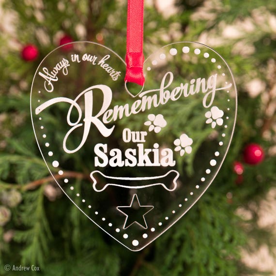 Personnalisé Chien Chat Pet Memorial Arbre de Noël décoration Babiole Cadeau de Noël