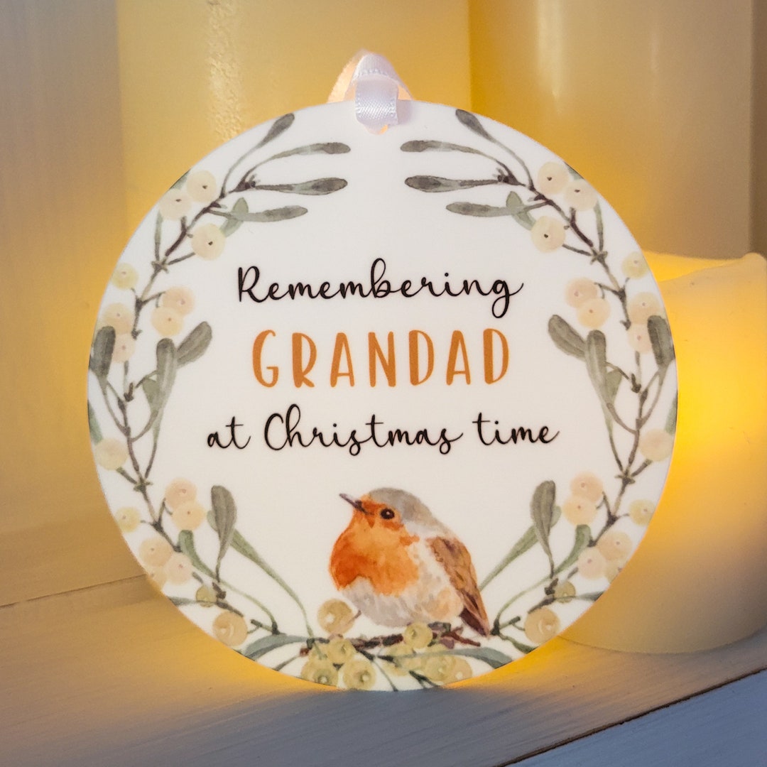 Remembering a Loved One at Christmas Time Ornament Personalised